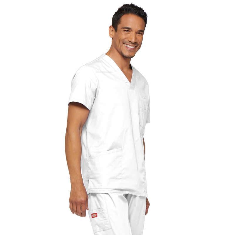 Men's 5-Pocket V-Neck Top - 81906 - White