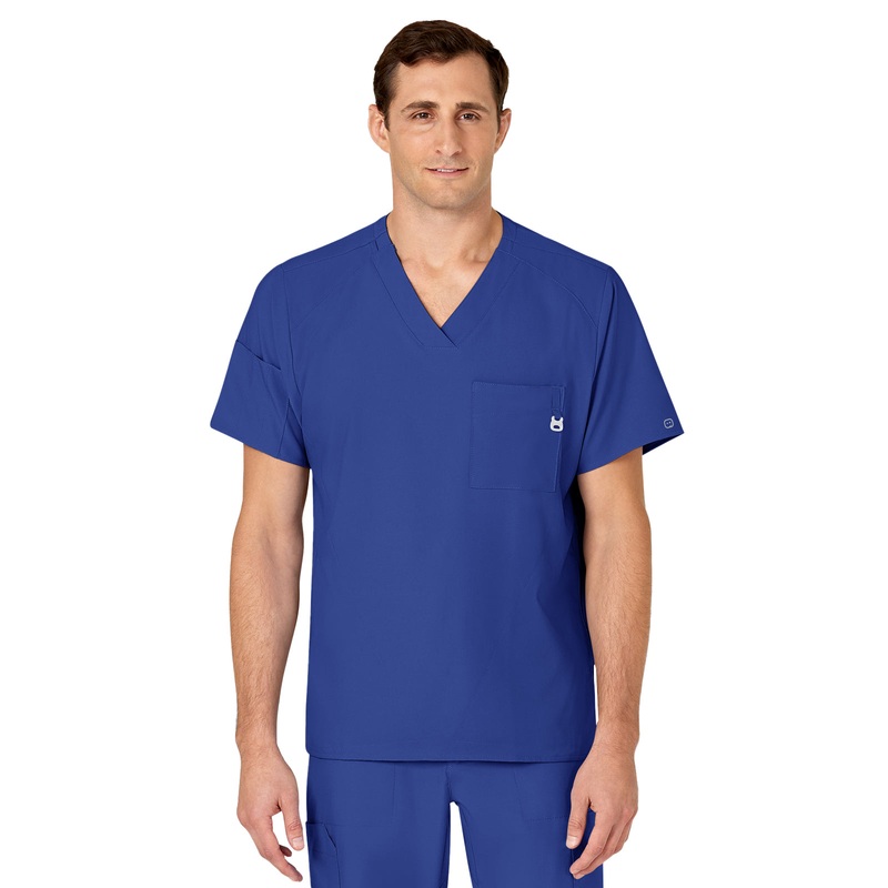 Men's Six-Pocket V-Neck Top - 6355 - Galaxy Blue