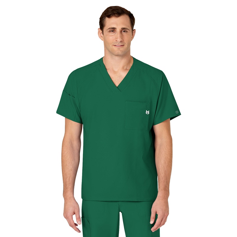 Men's Six-Pocket V-Neck Top - 6355 - Hunter