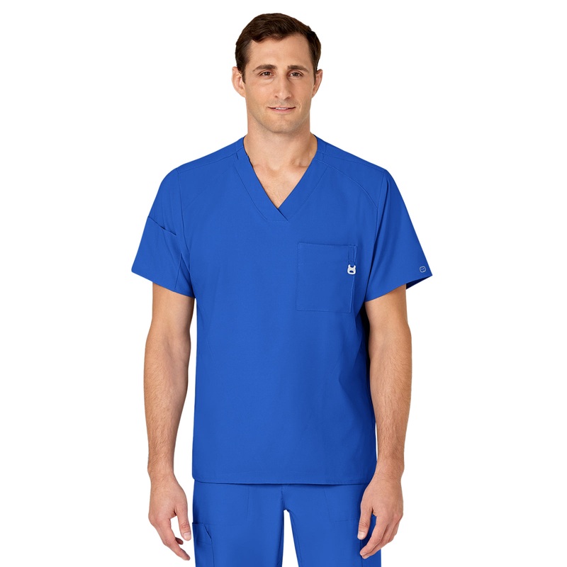 Men's Six-Pocket V-Neck Top - 6355 - Royal