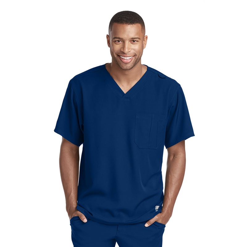 Men's Structure Crossover V-Neck Top - SK0112 - Navy