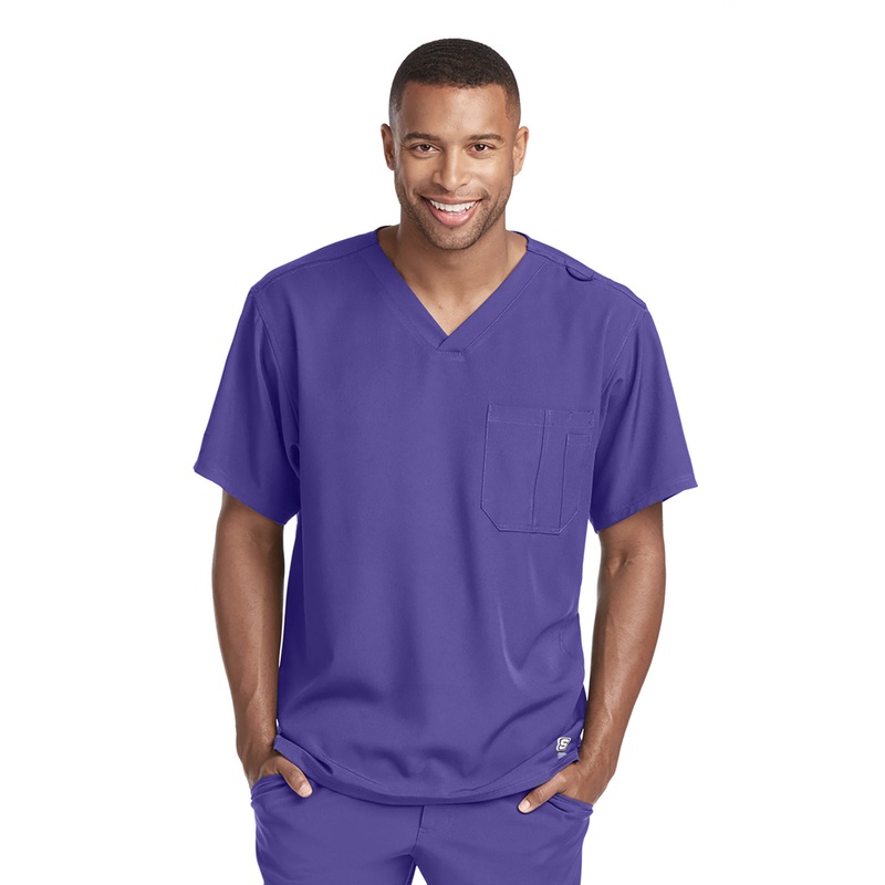 Men's Structure Crossover V-Neck Top - SK0112 - New Grape