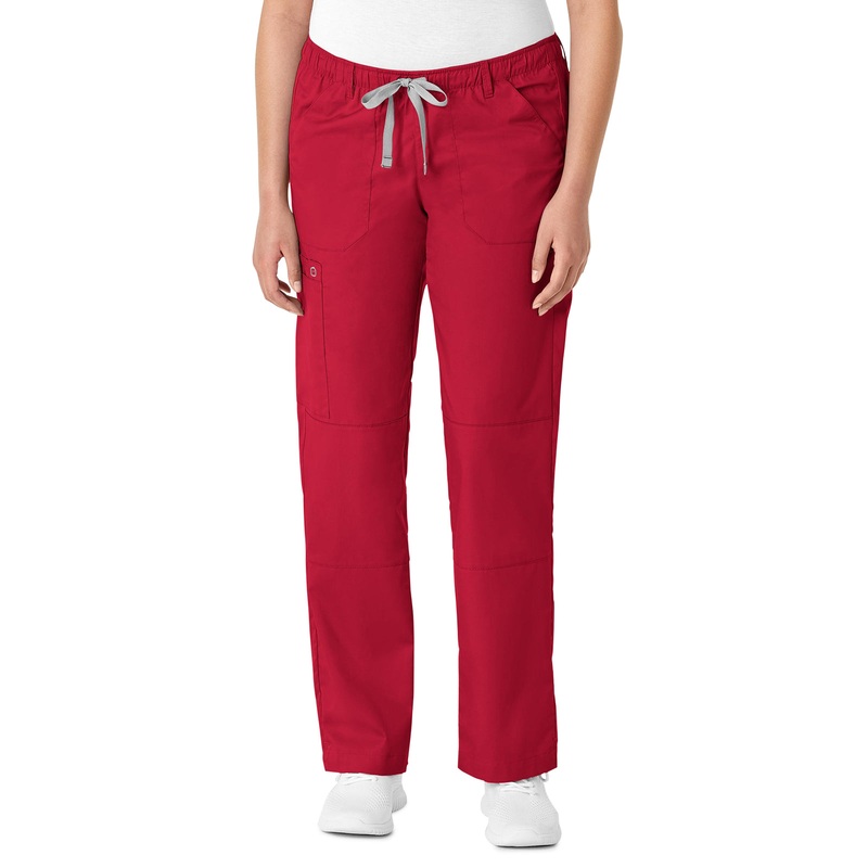 Women's Six-Pocket Straight Leg Pant - 504 - Red