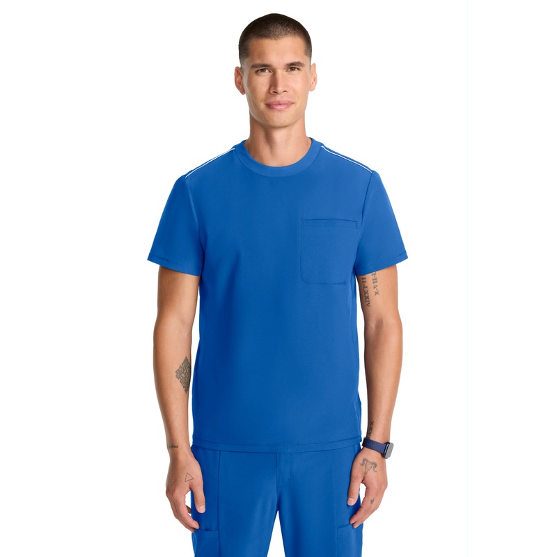 Men's 3-Pocket Crew Neck Top - IN646A - Royal