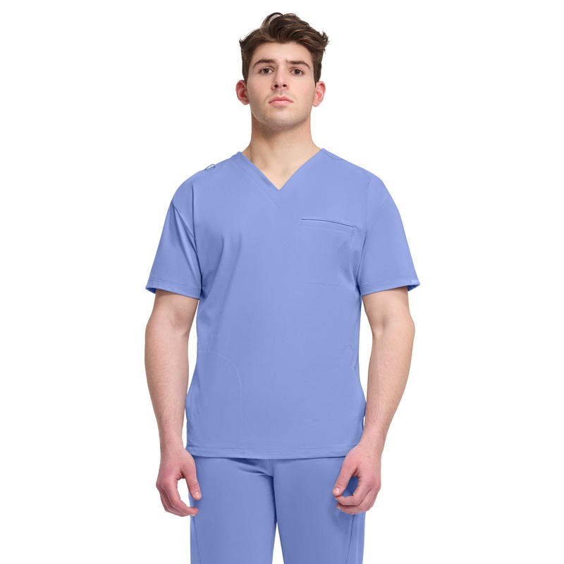 Men's 3-Pocket V-Neck Top - CK729 - Ciel