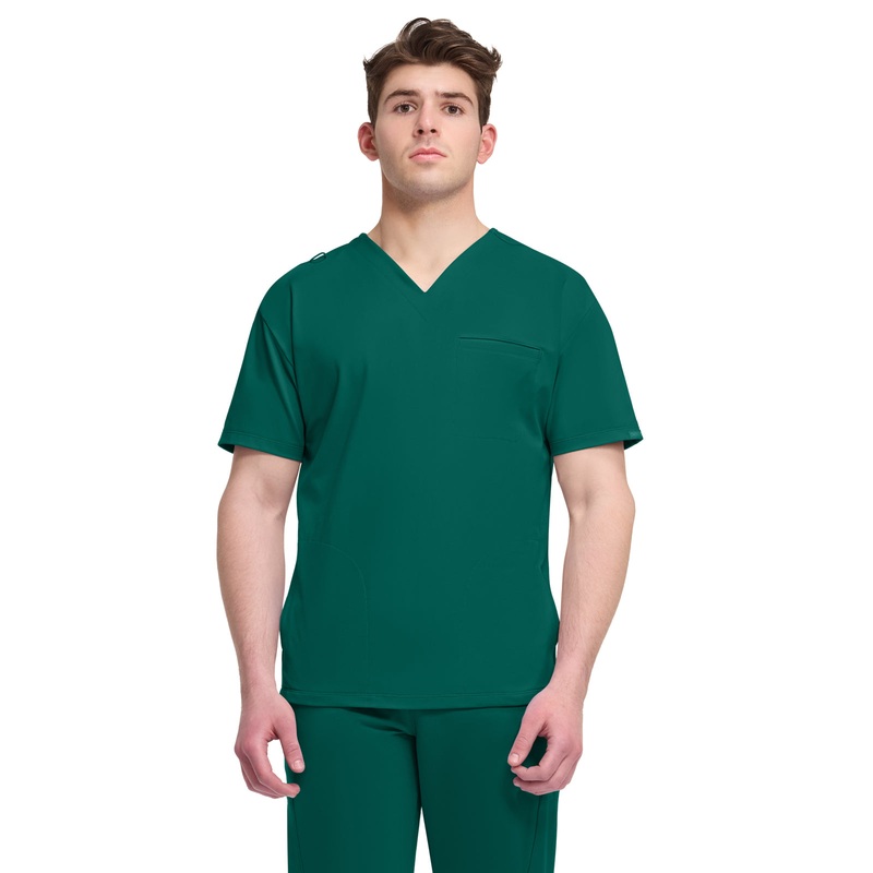 Men's 3-Pocket V-Neck Top - CK729 - Hunter