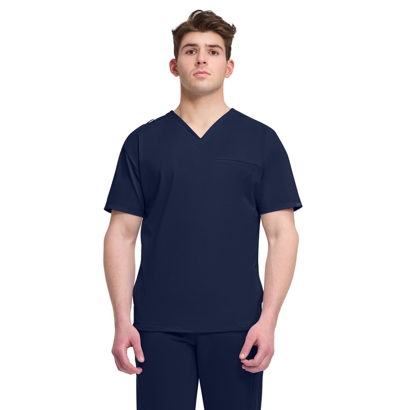 Men's 3-Pocket V-Neck Top - CK729 - Navy