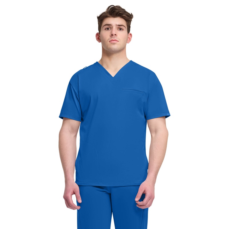 Men's 3-Pocket V-Neck Top - CK729 - Royal
