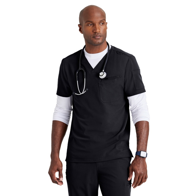 Men's Classic V-Neck Top - BUT153 - Black
