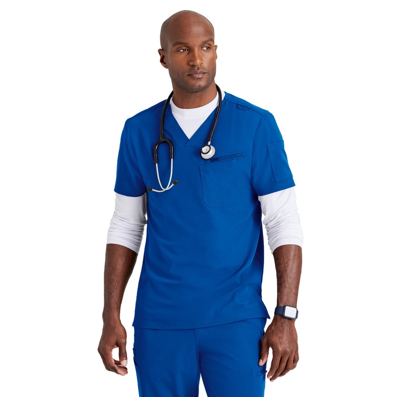 Men's Classic V-Neck Top - BUT153 - New Royal