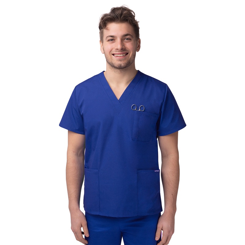 Unisex V-Neck 3 Pocket Top - S8304 - Royal Blue