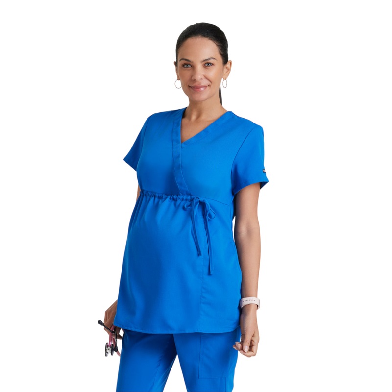 Women's Mock Wrap Lilah Maternity Top - GRT094 - New Royal
