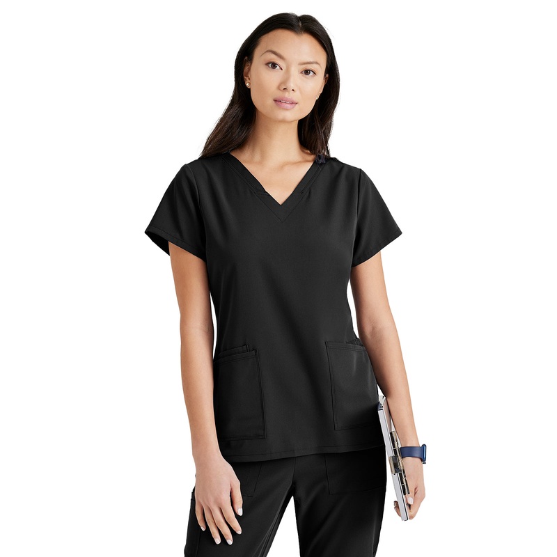 Women's Tool Strip Detail Top - BUT167 - Black