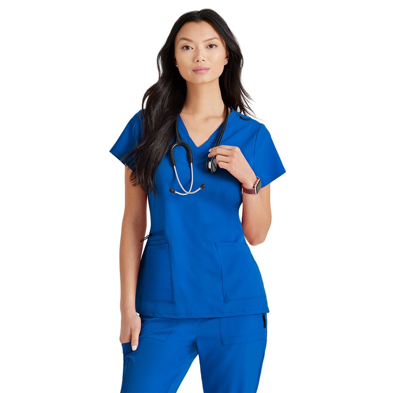 Women's Tool Strip Detail Top - BUT167 - New Royal
