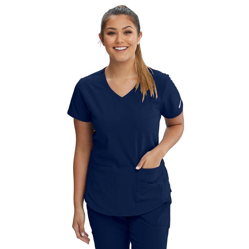 Women's V-Neck Top - SK101 - Navy