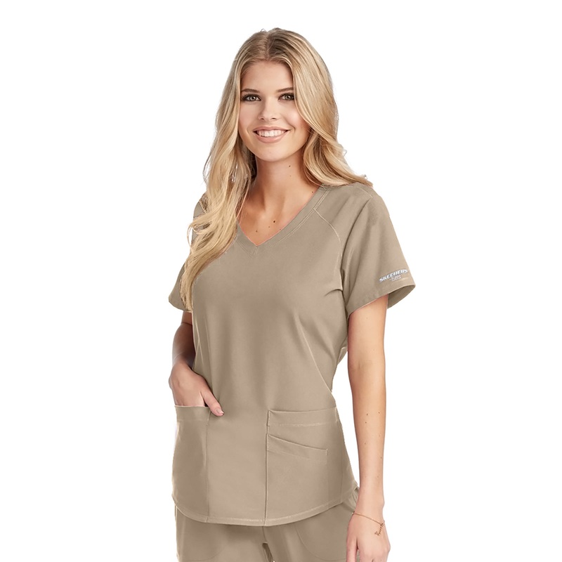 Women's V-Neck Top - SK101 - New Khaki