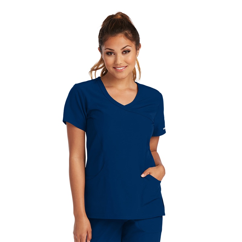 Women's V-Neck Top - SK102 - Navy