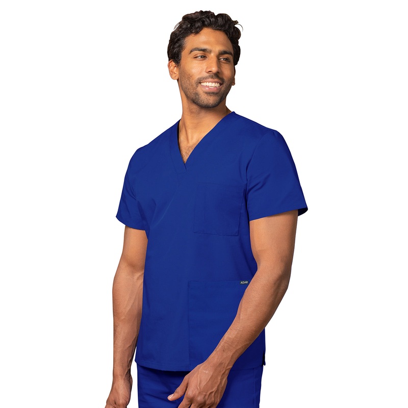 Unisex 3-Pocket V-Neck Top - 601 - Royal Blue
