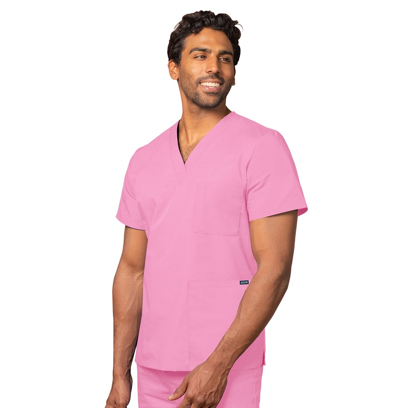 Unisex 3-Pocket V-Neck Top - 601 - Sherbet