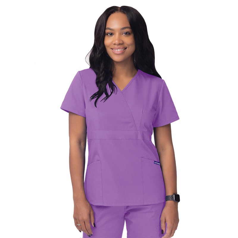 Women's Mock Wrap Top - S8302 - Lavender