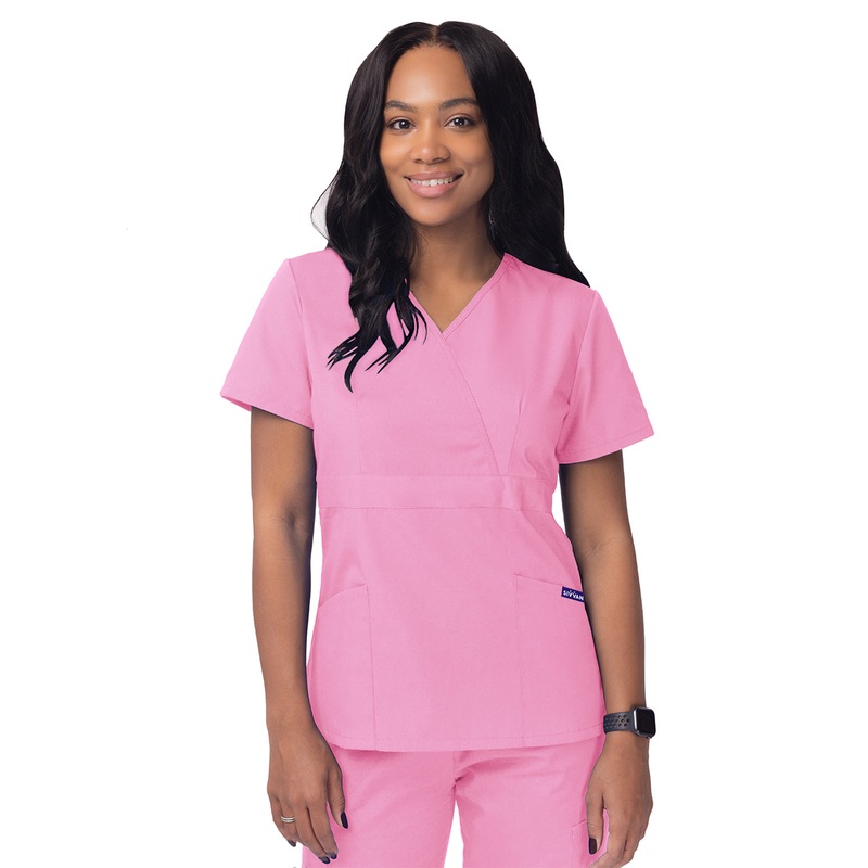 Women's Mock Wrap Top - S8302 - Sherbet
