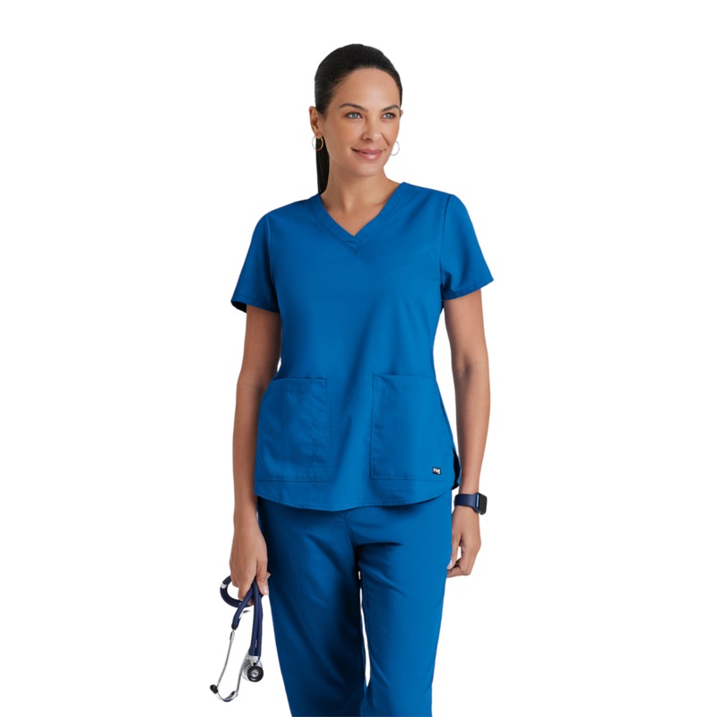 Women's V-Neck Aubrey Top - 71166 - New Royal