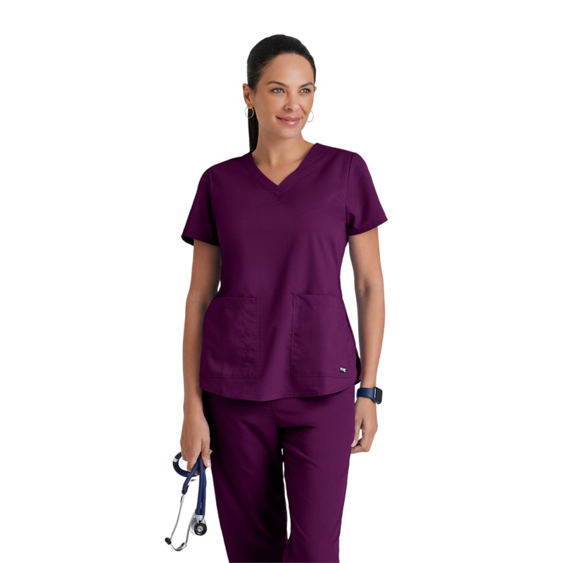 Women's V-Neck Aubrey Top - 71166 - Wine