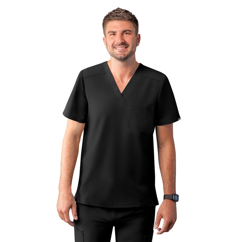 Men's V-Neck Top - A6006 - Black