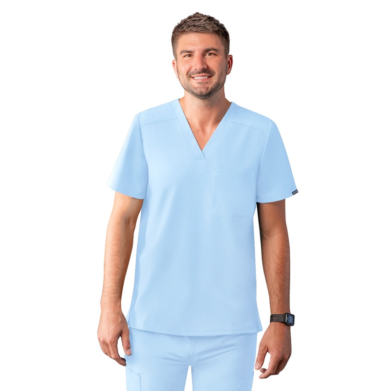 Men's V-Neck Top - A6006 - Sky Blue