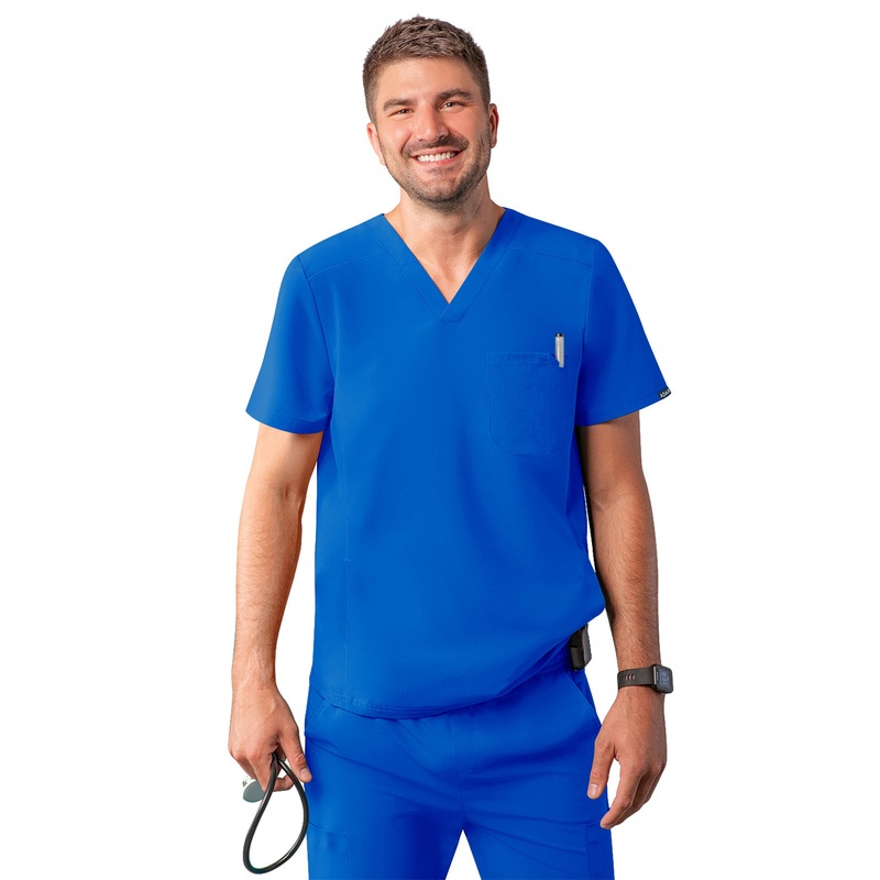 Men's V-Neck Top - A6010 - Royal Blue