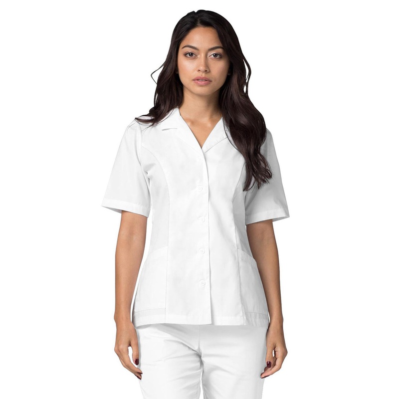 Women's Lapel Collar Top - 2629 - White