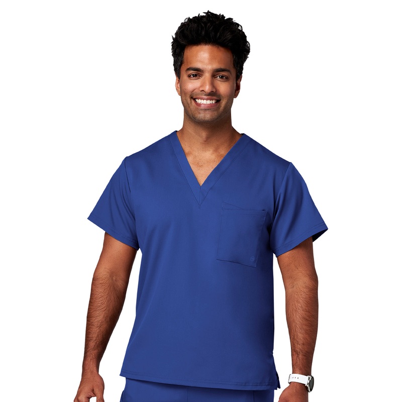 Men's 2-Pocket V-Neck Top - 15202 - Royal