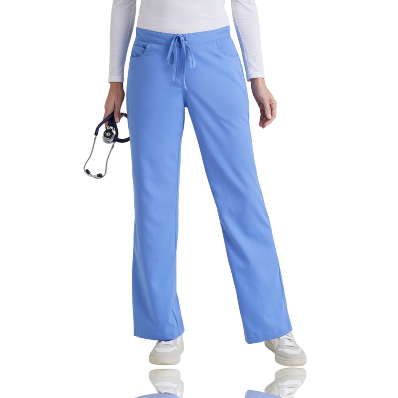 Women's Tie Front Riley Pant - 4232 - Ciel Blue