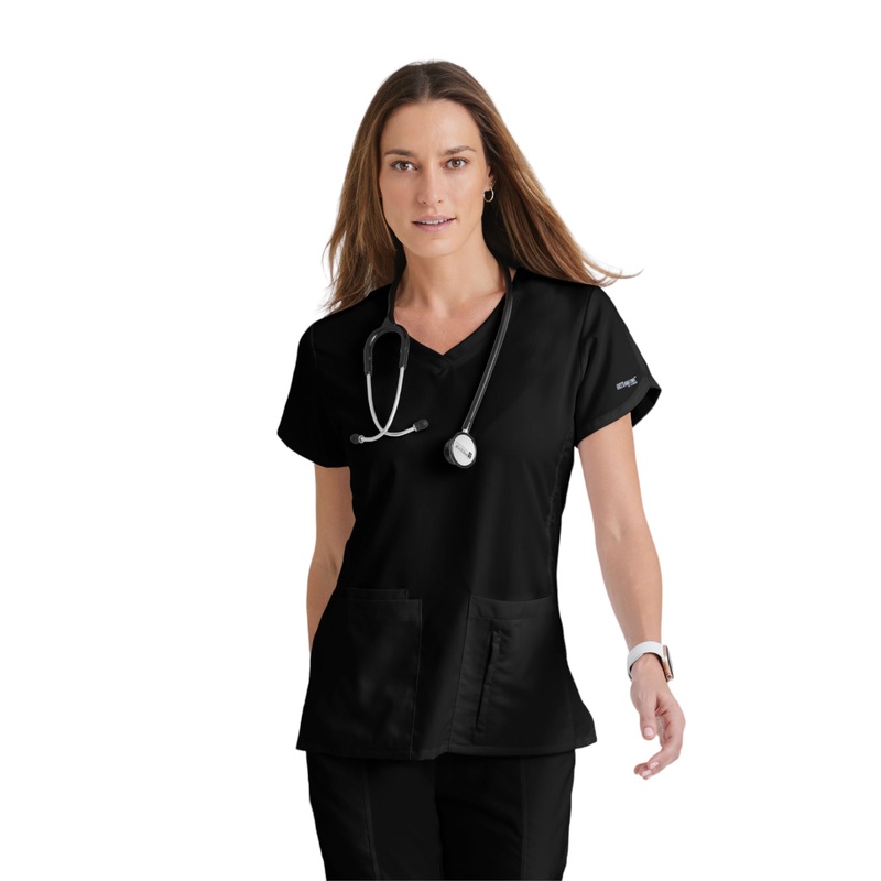 Women's V-Neck Cora Top - 41423 - Black