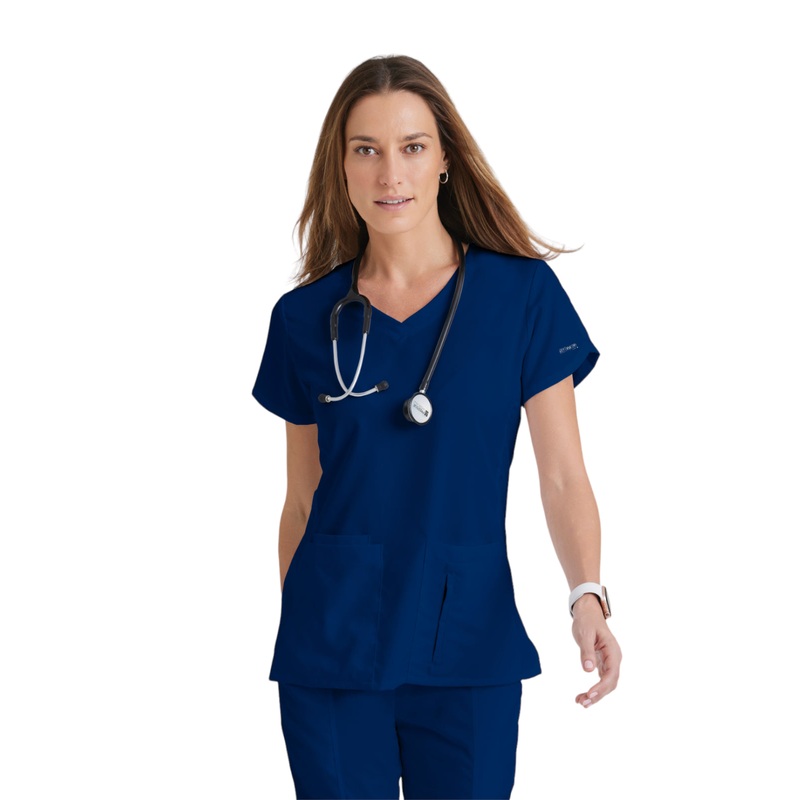 Women's V-Neck Cora Top - 41423 - Indigo (Navy)