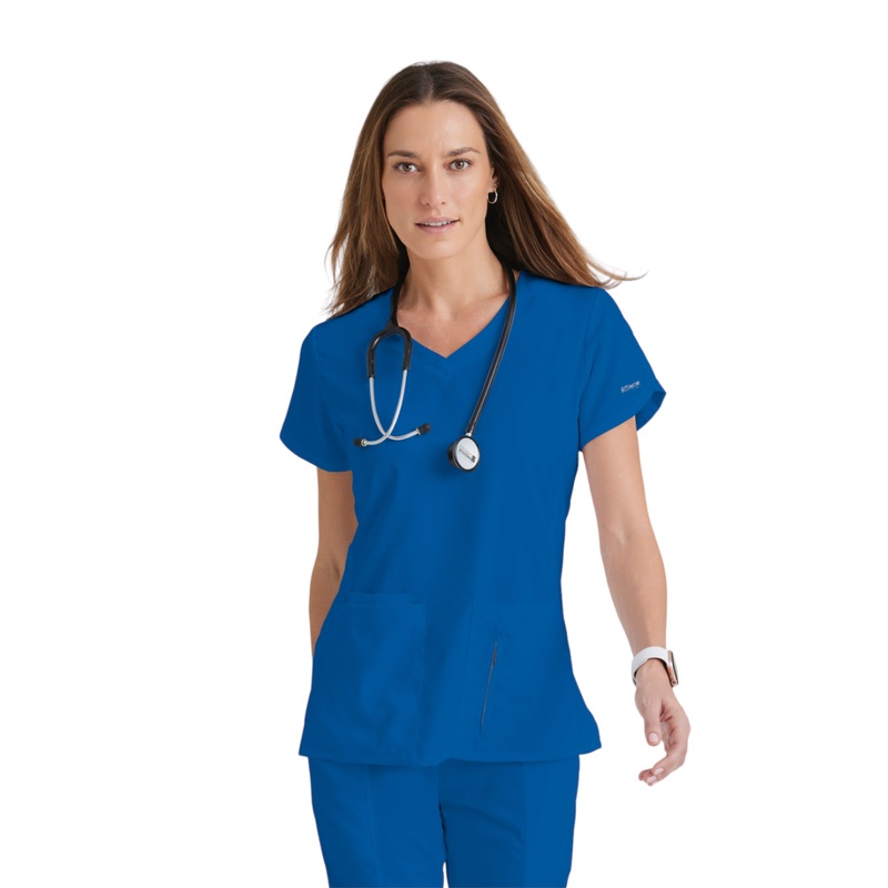 Women's V-Neck Cora Top - 41423 - New Royal