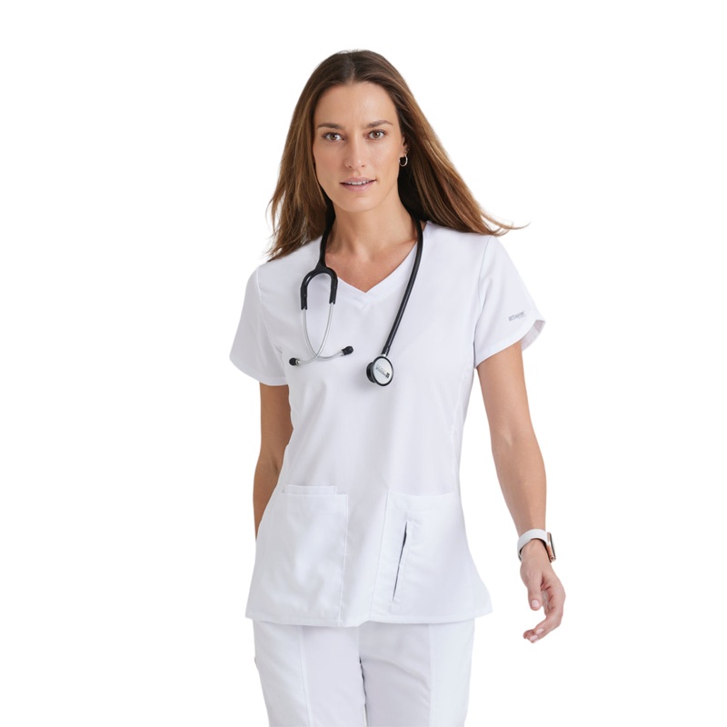Women's V-Neck Cora Top - 41423 - White