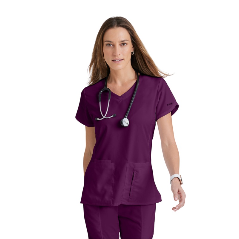 Women's V-Neck Cora Top - 41423 - Wine