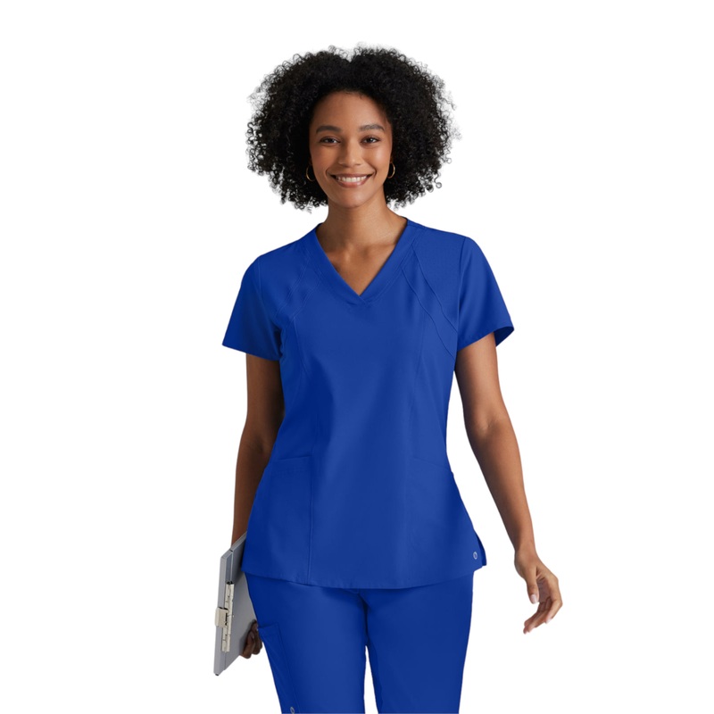 Women's V-Neck Racer Top - 5105 - Cobalt