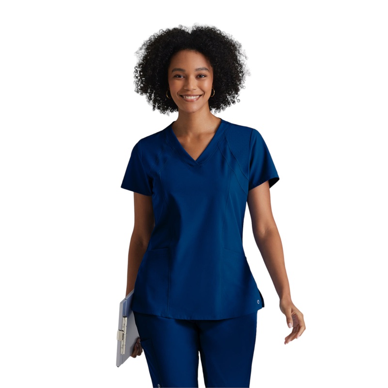 Women's V-Neck Racer Top - 5105 - Indigo (Navy)