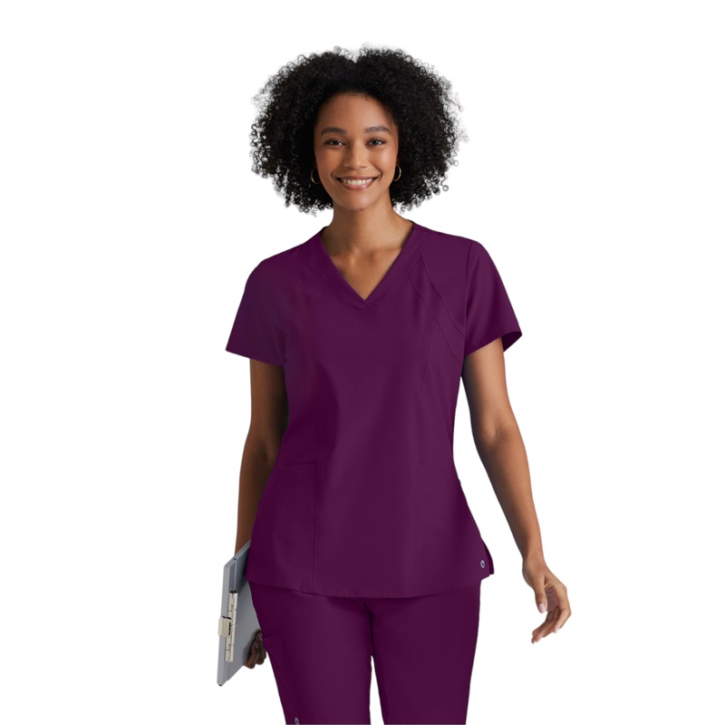 Women's V-Neck Racer Top - 5105 - Wine
