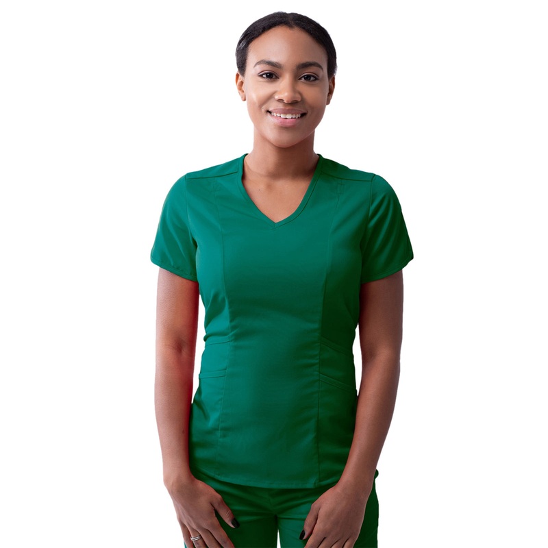 Women's V-Neck Top - P7002 - Hunter Green