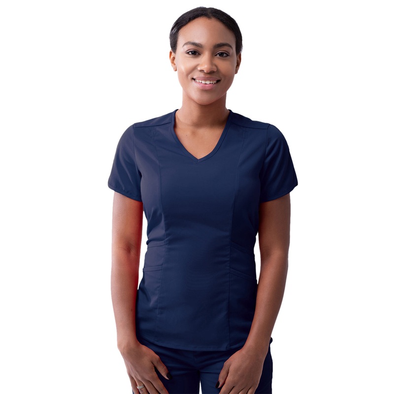 Women's V-Neck Top - P7002 - Navy