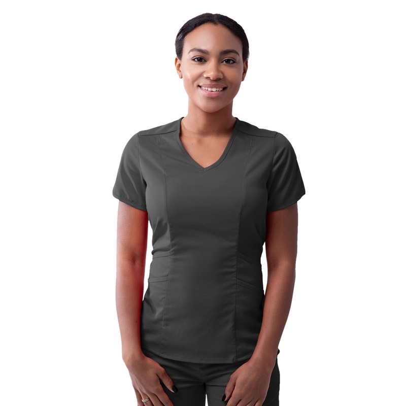 Women's V-Neck Top - P7002 - Pewter