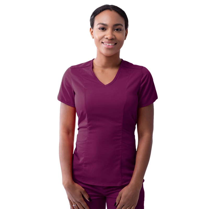Women's V-Neck Top - P7002 - Wine
