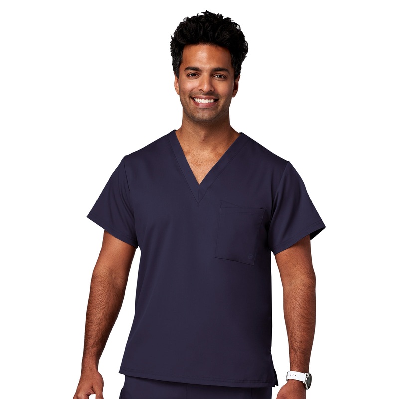Men's 2-Pocket V-Neck Top - 15202 - New Navy
