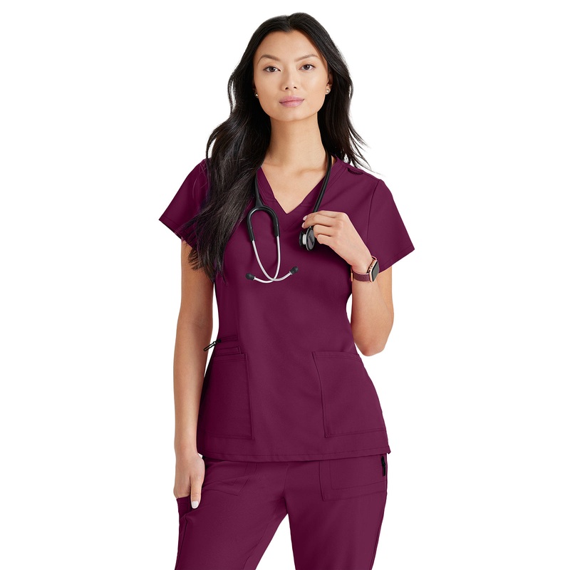 Women's Tool Strip Detail Top - BUT167 - Wine