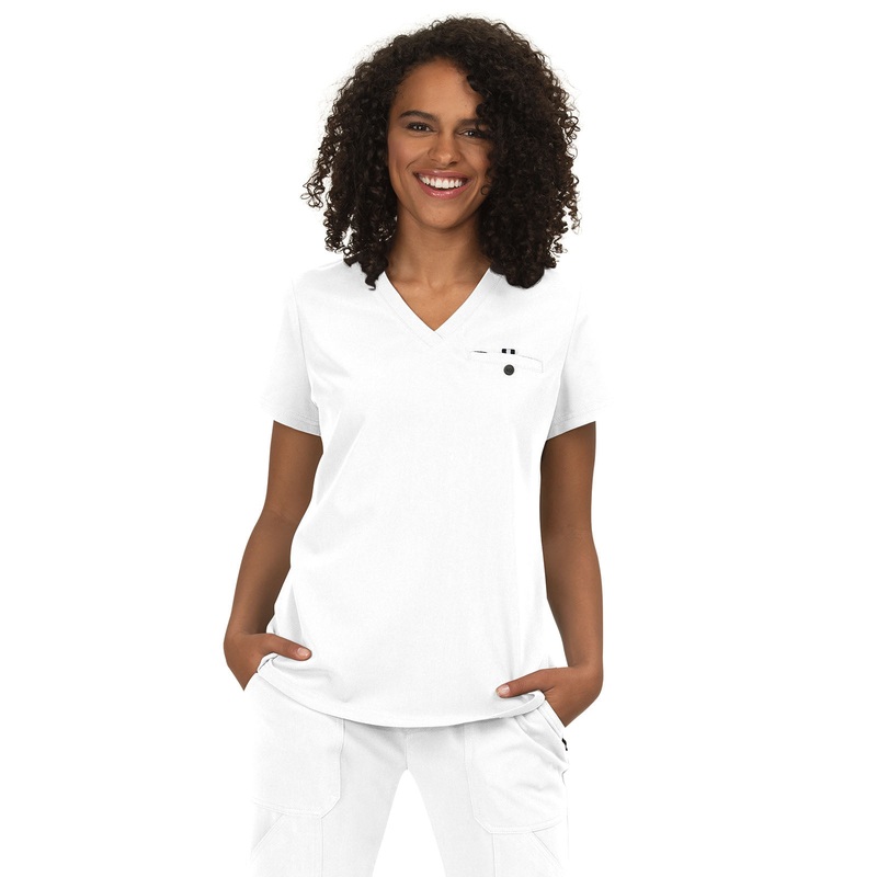 Women's 1-Pocket Tuck-In Ready to Work Top - 1010 - White