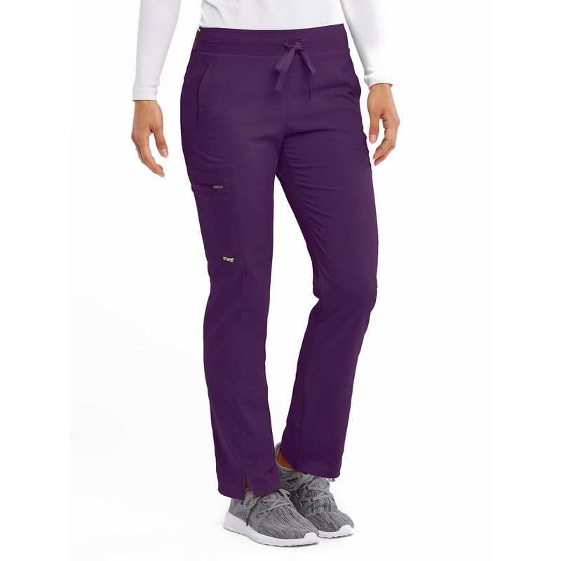 Women's Zip Cargo Pocket Kim Pant - GRSP500 - Eggplant
