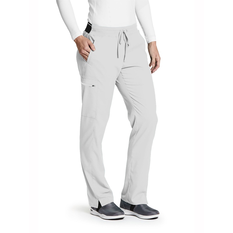 Women's Zip Cargo Pocket Kim Pant - GRSP500 - White